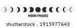 Set Of Moon Phases Icons. Moon...
