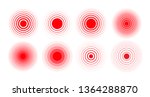 a set of pain circles  red... | Shutterstock .eps vector #1364288870