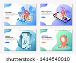 startup landing pages. mobile... | Shutterstock .eps vector #1414540010