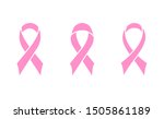 pink ribbon. vector icon. eps 10 | Shutterstock .eps vector #1505861189