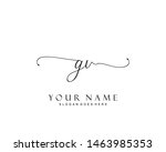 initial gv beauty monogram and... | Shutterstock .eps vector #1463985353