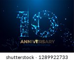 anniversary 10. geometric... | Shutterstock .eps vector #1289922733