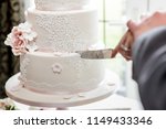 Close Up Showing A Wedding Cake ...