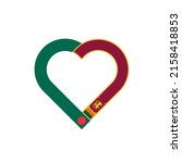 unity concept. heart ribbon... | Shutterstock .eps vector #2158418853
