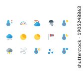 weather icon set with flat... | Shutterstock .eps vector #1905248863