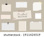 set of of different notes on... | Shutterstock .eps vector #1911424519