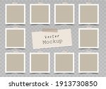 set of  beige square photo... | Shutterstock .eps vector #1913730850
