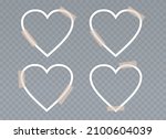 Set Of Hearts With Beige Sticky ...