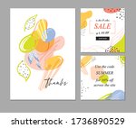 trendy abstract templates with... | Shutterstock .eps vector #1736890529