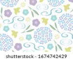japanese retro pattern... | Shutterstock .eps vector #1674742429