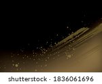 japanese brush pattern on gold... | Shutterstock .eps vector #1836061696