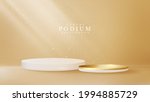 elegant golden podium on pastel ... | Shutterstock .eps vector #1994885729