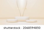 realistic white product podium... | Shutterstock .eps vector #2068594850