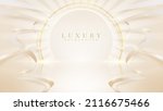 stage for product show and gold ... | Shutterstock .eps vector #2116675466
