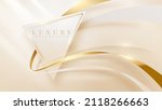 triangle frame with golden... | Shutterstock .eps vector #2118266663