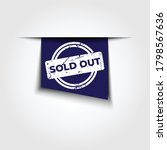 SOLD OUT White Stamp Text On Blue Free Stock Photo - Public Domain Pictures