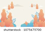 fantasy leaves background... | Shutterstock .eps vector #1075675700