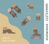 A Cute Sea Otter Playing In The ...
