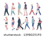 the profile of various people... | Shutterstock .eps vector #1398025193