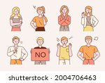 collection of people characters ... | Shutterstock .eps vector #2004706463