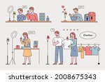 influencers and hosts are... | Shutterstock .eps vector #2008675343