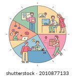 by dividing the circular... | Shutterstock .eps vector #2010877133