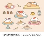 a collection of sweet bakery... | Shutterstock .eps vector #2067718730