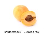 Apricot Isolated On White...