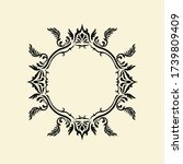black elegant monogram frame... | Shutterstock .eps vector #1739809409