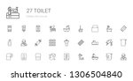 toilet icons set. collection of ... | Shutterstock .eps vector #1306504840