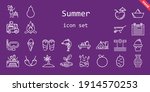 summer icon set. line icon... | Shutterstock .eps vector #1914570253