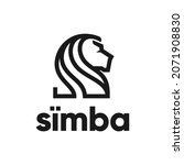 lion head line art logo... | Shutterstock .eps vector #2071908830