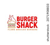 burger monoline logo... | Shutterstock .eps vector #2071908833