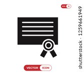 certificate icon vector | Shutterstock .eps vector #1259661949