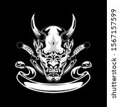 assasin devil head illustration ... | Shutterstock .eps vector #1567157599