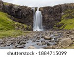 Small photo of Gufufoss is the largest of the many waterfalls upslope of Seydisfjordur, Iceland