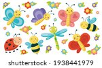 big set with cute insects.... | Shutterstock .eps vector #1938441979