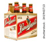 Small photo of Winneconne, WI - 21 Nov 2015: A six pack of Leinenkugel's original beer.