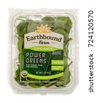 Small photo of Winneconne, WI - 28 September 2017: A package of Earthbound Farm organic power greens on an isolated background.