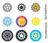 set of medal icons in different ... | Shutterstock .eps vector #307949993