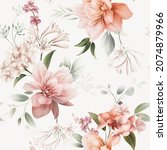 Seamless Floral Pattern With...