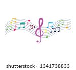 music note icon vector... | Shutterstock .eps vector #1341738833