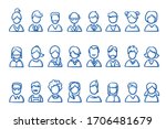 set of simple avatar portrait... | Shutterstock .eps vector #1706481679