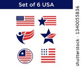 set of united states flag usa... | Shutterstock .eps vector #1340055836