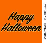 happy halloween text | Shutterstock . vector #1175098669