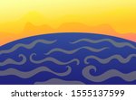 abstract blue ocean with wave... | Shutterstock .eps vector #1555137599