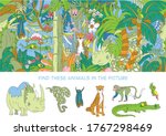 find 7 animals in the picture.... | Shutterstock .eps vector #1767298469