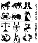 set of zodiac symbols | Shutterstock . vector #1211372629