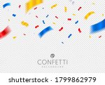 gold  red and silver confetti... | Shutterstock .eps vector #1799862979