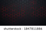 abstract dark hexagon pattern... | Shutterstock .eps vector #1847811886